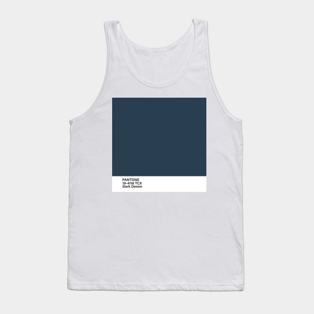 pantone 19-4118 TCX Dark Denim Tank Top by princessmi-com